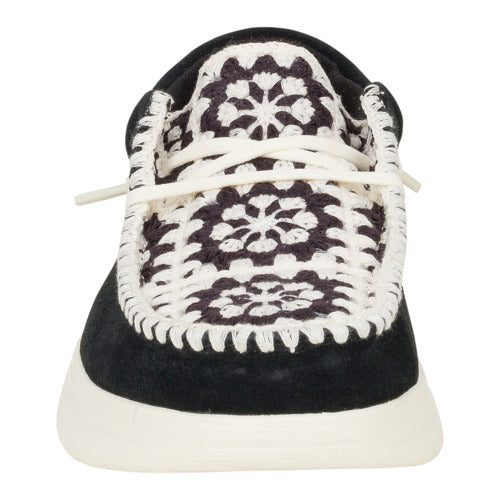 Wendy Comf Suede Crochet - Black/Multi - Image 5