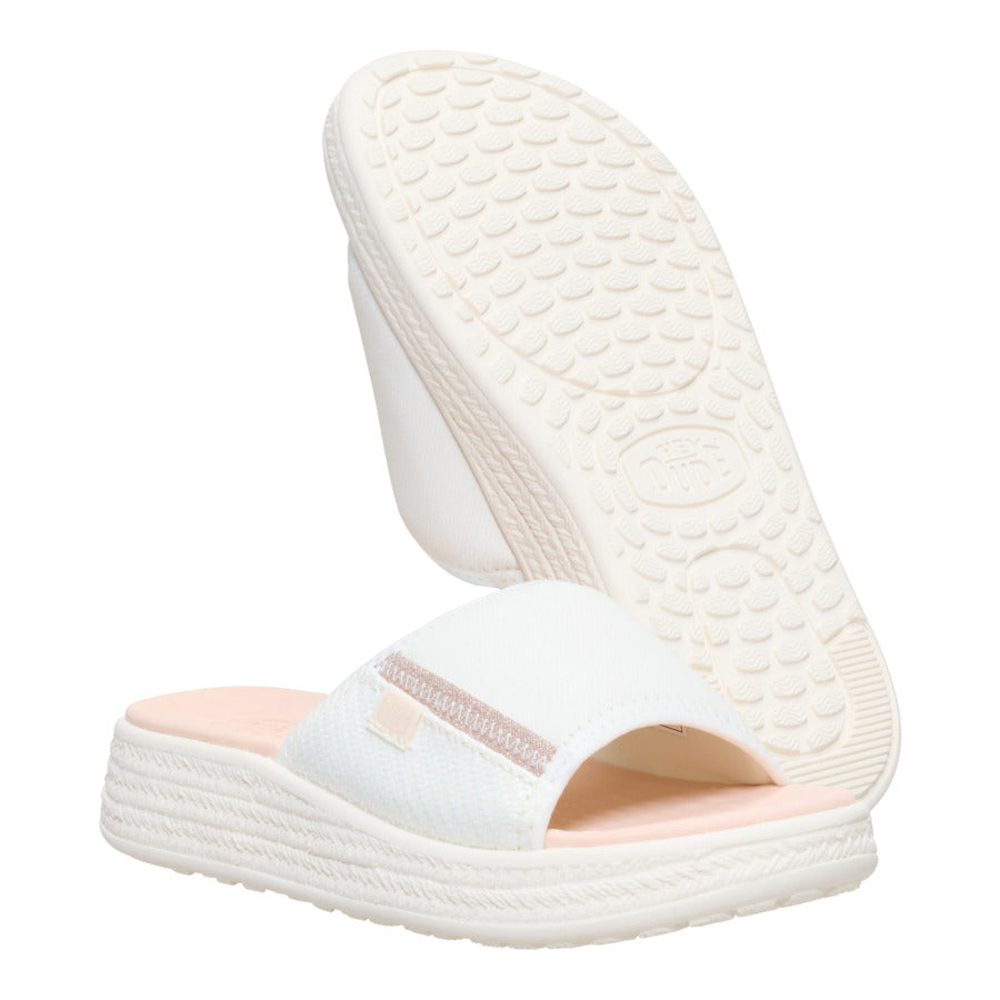 Tide Espadrille Slide - Off White/Tan - Image 3