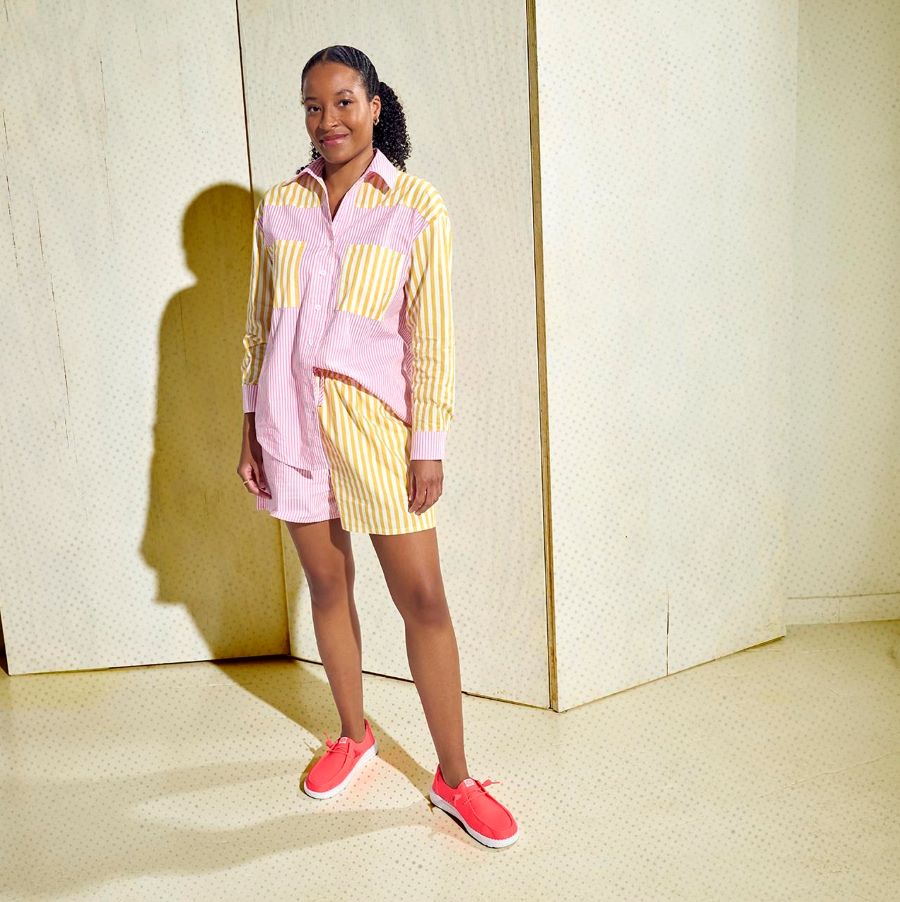 Wendy Stretch Canvas - Fiery Coral - Image 2