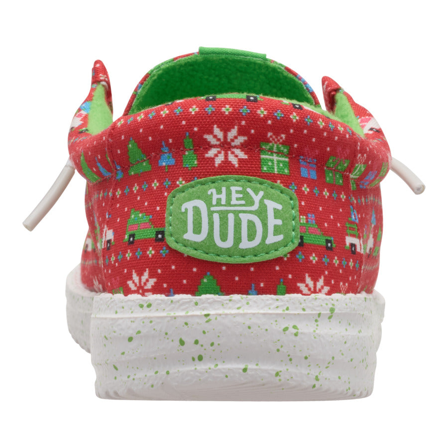 Wally Youth Holiday Sweater - Red/Green - Image 5